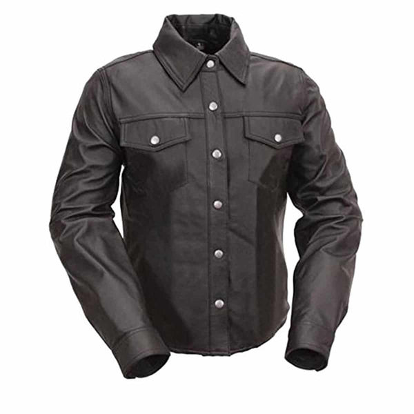 Black or brown cowhide leather long sleeves